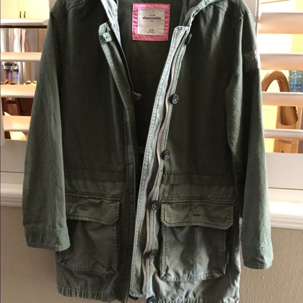 Abercrombie Kids hooded military jacket